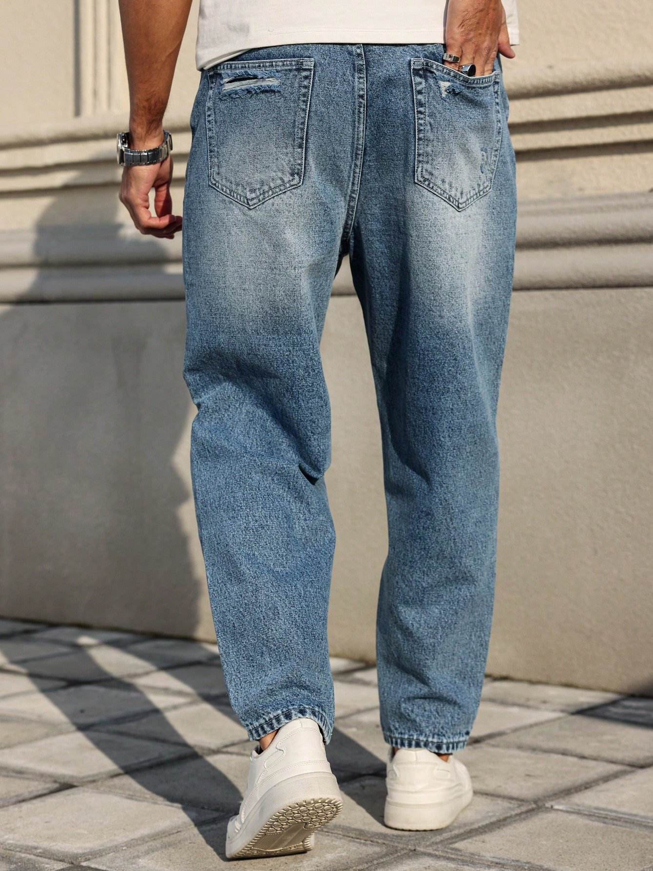 Jean Déchiré Ample Homme – Style Streetwear